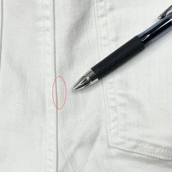 Spanx Side Stripe High Rise Skinny Jean Raw Hem White Gray - Picture 6 of 14